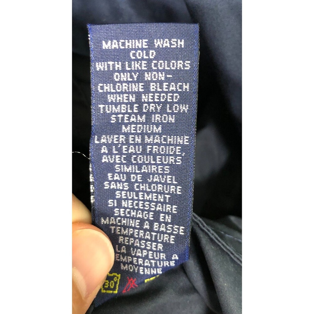 Ralph Lauren Sport Womens Trench Coat Womens Size Medium Navy Blue Belted Cotton - Picture 9 of 9
